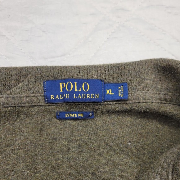 Polo Ralph Lauren Estate Rib 1/4 zip gray long sleeve sweater size XL‎ - Picture 2 of 3